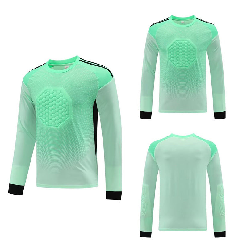 2025 football goalkeeper suit suit men's and women's competition dragon gate suit cross-border foreign trade children's competition breathable long sleeve summer
