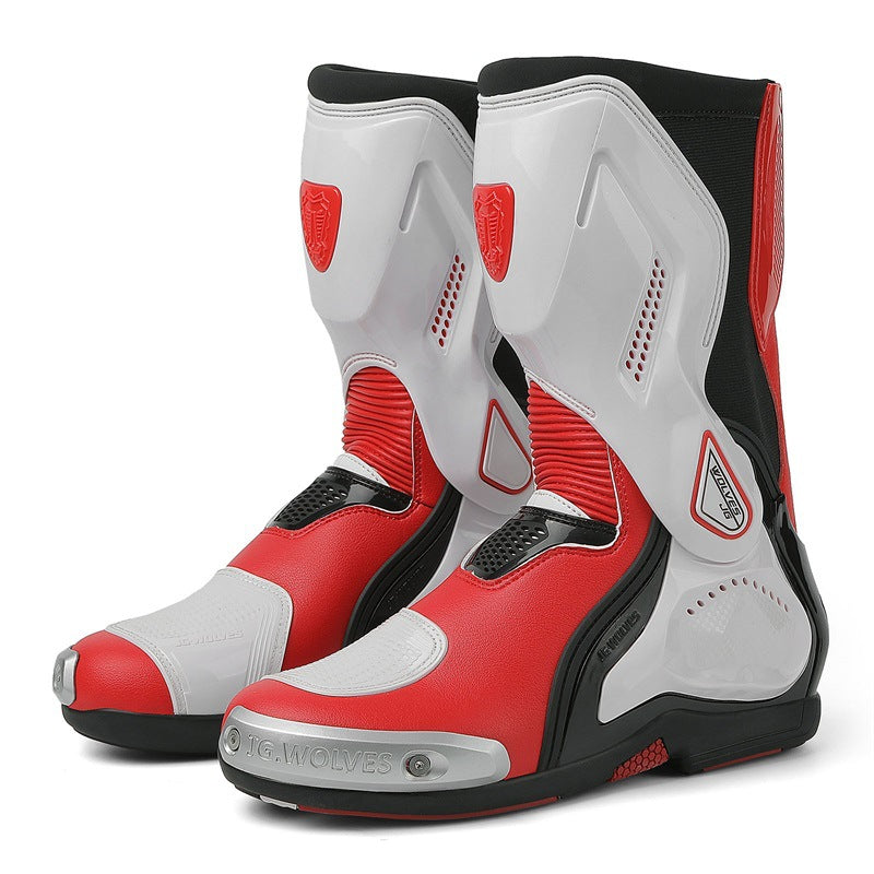 Motorcycle Riding Boots Are Comfortable and Wear-Resistant, Track-Level Protective Boots, Motorcycle Anti-Fall Riding Boots, Motorcycle Rider Equipment