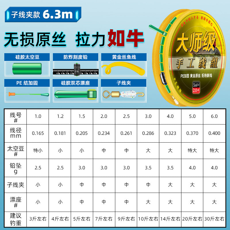 Yunfeiyu Competition Line Finished Main Line Set Full Set for Carp and Bighead Carp Main Line Group Taiwan Fishing Tackle Fishing Line Wholesale