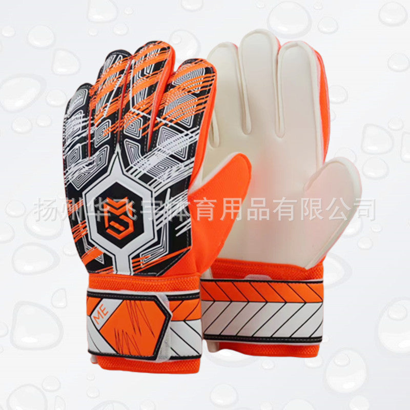 Football goalkeeper gloves children's adult training game thickened latex wear-resistant fingerguard manufacturers supply