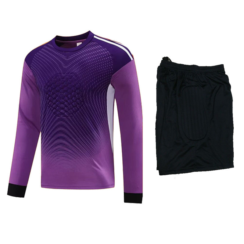 2025 football goalkeeper suit suit men's and women's competition dragon gate suit cross-border foreign trade children's competition breathable long sleeve summer