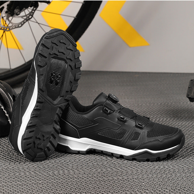 Cross-Border Foreign Trade Breathable Bicycle Shoes Cycling Shoes Lock Shoes Mountain Bike Power-Assisted Shoes Hard-Soled Spinning Shoes