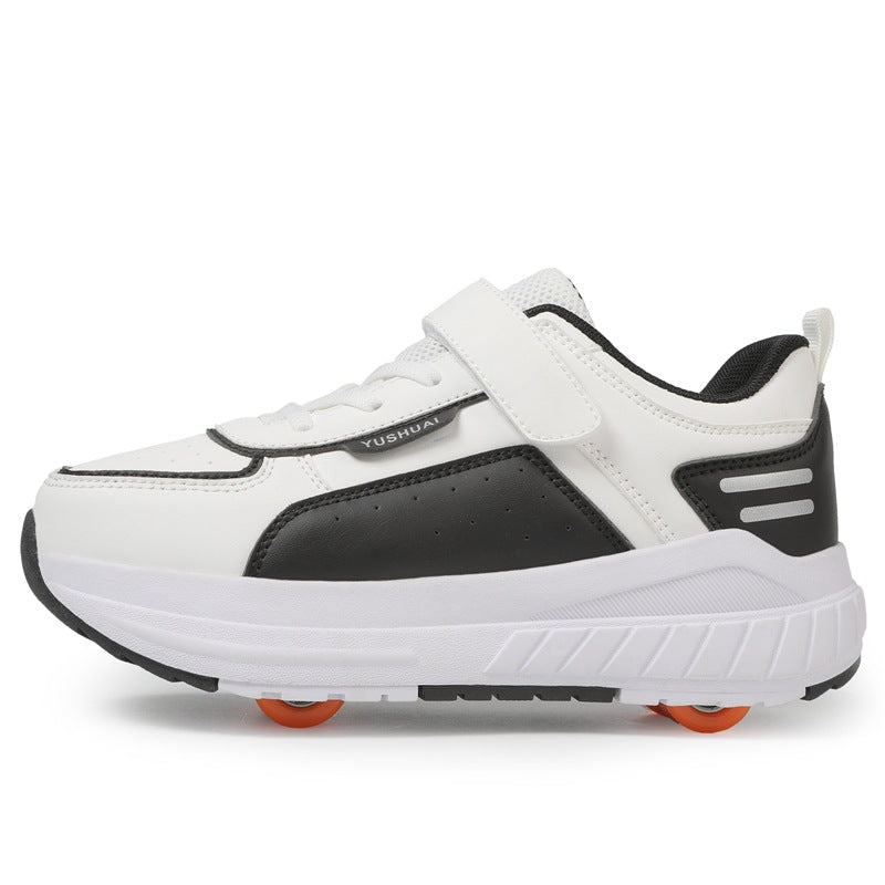 Student heelloo shoes four-wheeled children can walk and slide for men and women detachable with wheels sneaker in stock wholesale