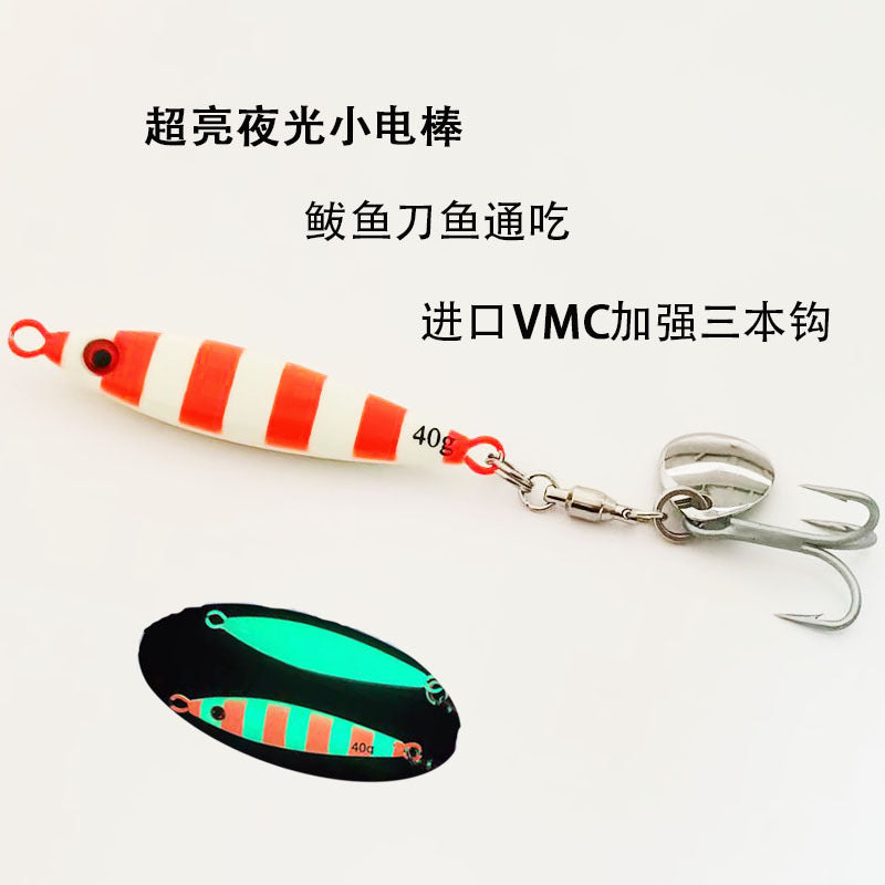 Spanish mackerel iron plate small fat man iron plate luya bait speed sink with sequin hook mackerel cannonball yellow bonito sea fishing shore throwing boat fishing