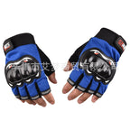 Summer Half-finger Motorcycle Gloves Riding Half-finger Breathable Motorcycle Racing Wear-resistant Non-slip Anti-fall-resistant Motorcycle Gloves for Men