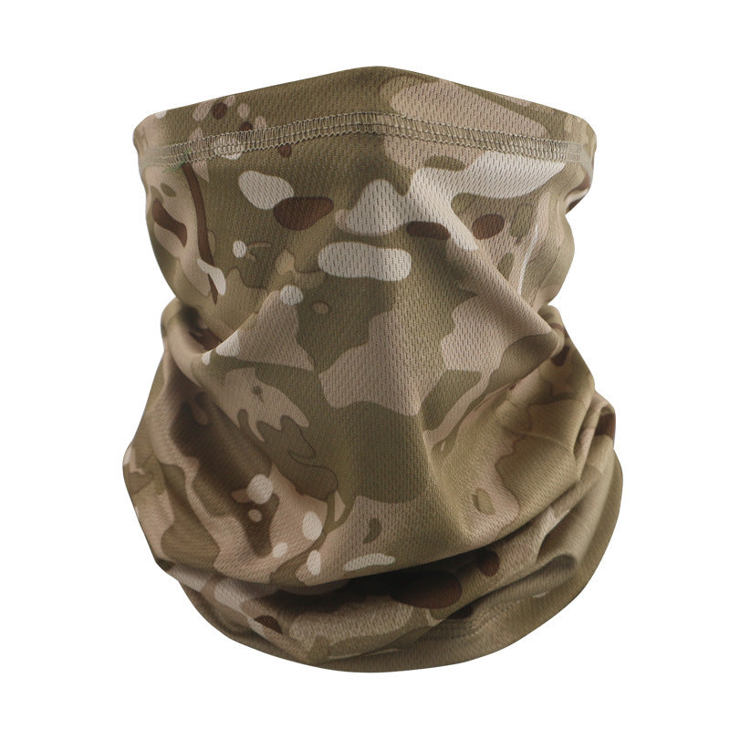 Thin Riding Mask Outdoor Camouflage Multifunctional Magic Headscarf Breathable Sweat Absorbing Neck Mesh Scarf Cross Border