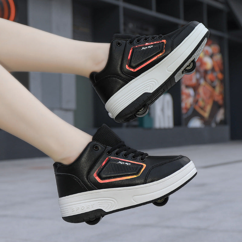 heelloo shoes roller skates shoes youth multifunctional adult flying roller shoes wholesale