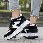 Children's heloo shoes for students roller skates girls' two-wheel deformation boys skating roller skates cross-border exclusive shoes