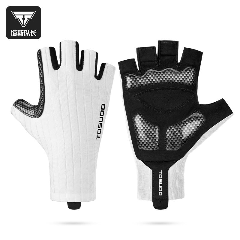 Tosuod Cycling Gloves Half-Finger Road Bicycle Short-Finger Gloves for Men and Women, Non-Slip, Shock-Absorbing and Breathable Equipment