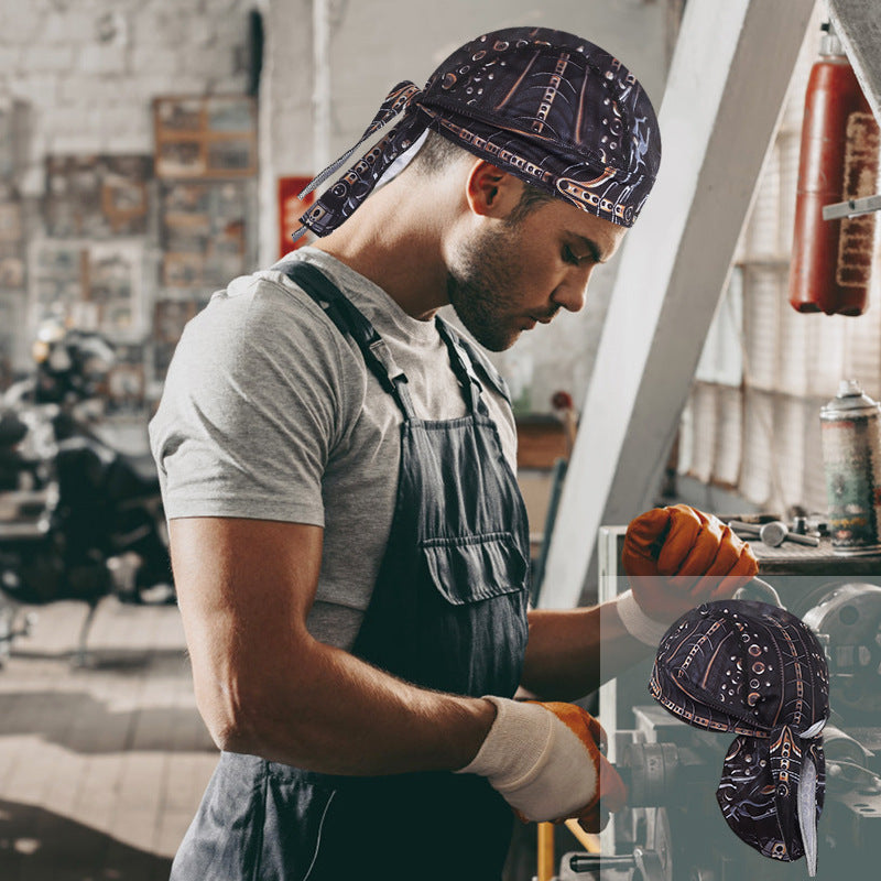 Cross-border Fashion Sports Pirate Hat Chef Outdoor Fitness Sweat-absorbent Turban Adult Sunscreen Baotou Riding Cap