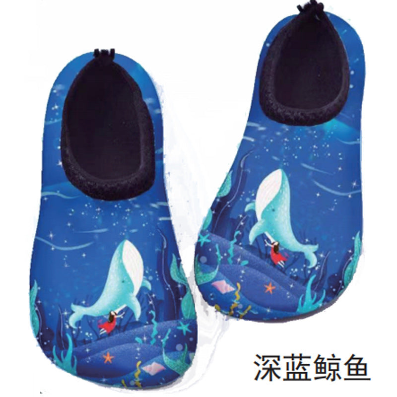 Cartoon Children's Beach Shoes Hard Sole Wading Shoes Diving Equipment Snorkeling Shoes and Socks Barefoot Swimming Shoes Diving Socks Quick-drying