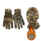 Camouflage Fleece-Lined Hood for Cycling, Dustproof, Men's Warm Fishing Mask, Face Covering, Face Protection, Windproof Hood, Winter