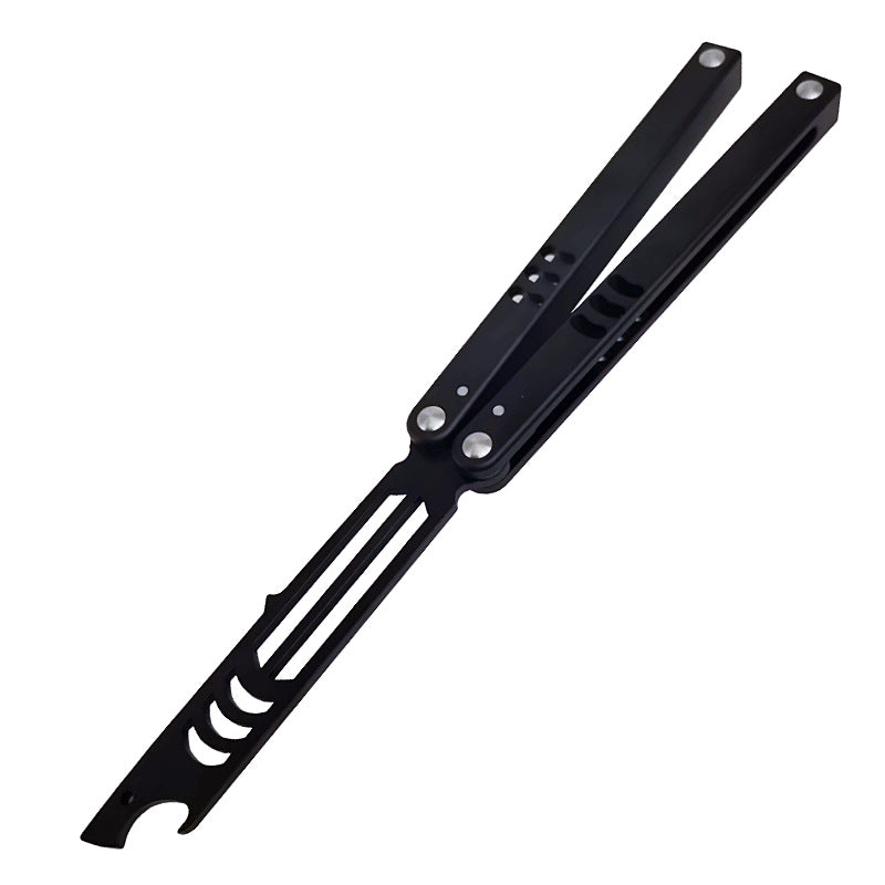 Factory Direct Sales Shark Butterfly Practice Knife Shaft Set Safety Version Fancy Training Knife Bottle Opener Unedged