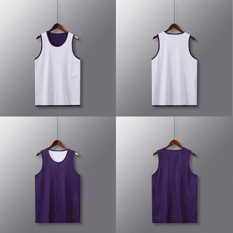 Double-sided basketball jersey custom one-piece jacket double-sided sports vest running loose sleeveless team uniform printing custom