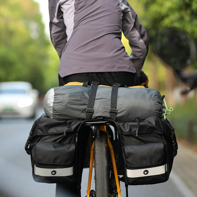 Rhinowalk Rhino 318 Long-Distance Cycling Bicycle Rear Rack Pannier Bag Large Capacity Expandable Pannier Bag