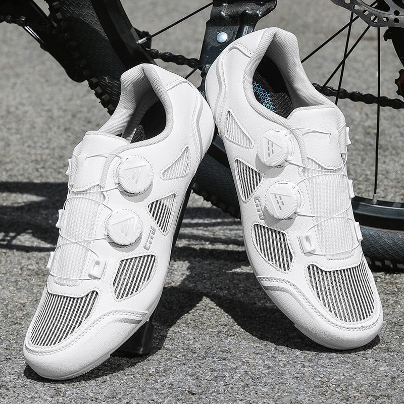 New Summer Hollow Road Bike Lock Shoe Set Hard-Soled Breathable Lock-Free Cycling Shoes Women's Power-Assisted Mountain Bike Lock Shoes