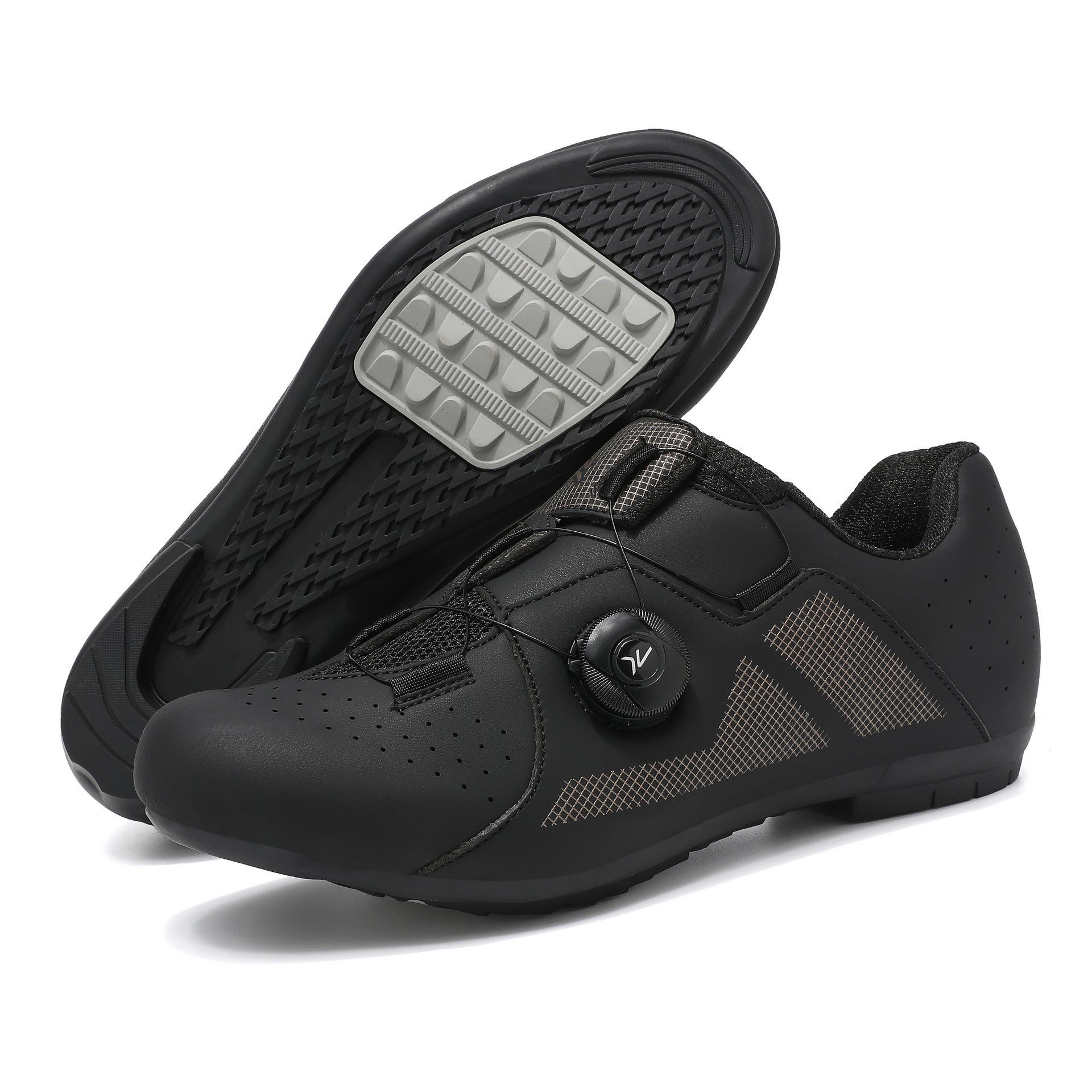 2025 Summer Pure White Road Bike Lock Shoes Set Breathable Men's and Women's Outdoor Cycling Shoes Lockless Cycling Shoes Large Size