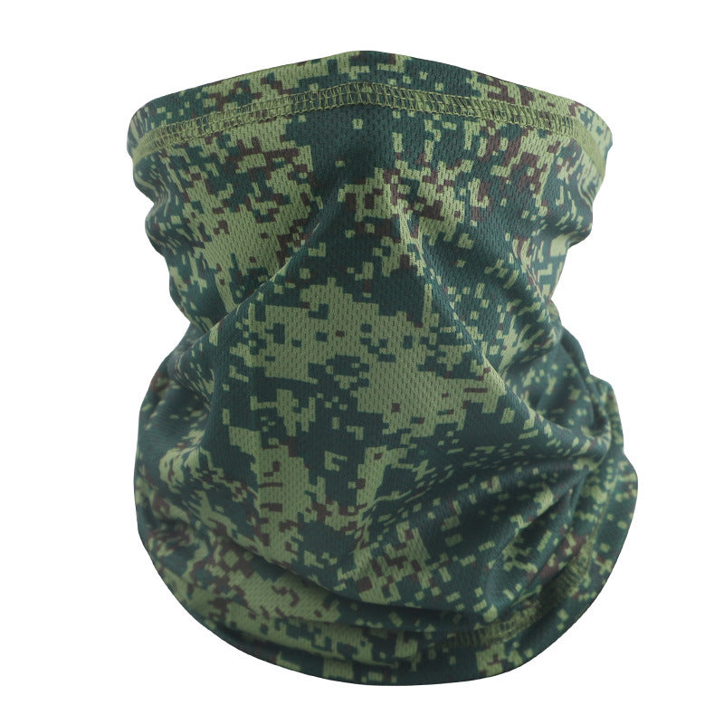 Thin Riding Mask Outdoor Camouflage Multifunctional Magic Headscarf Breathable Sweat Absorbing Neck Mesh Scarf Cross Border