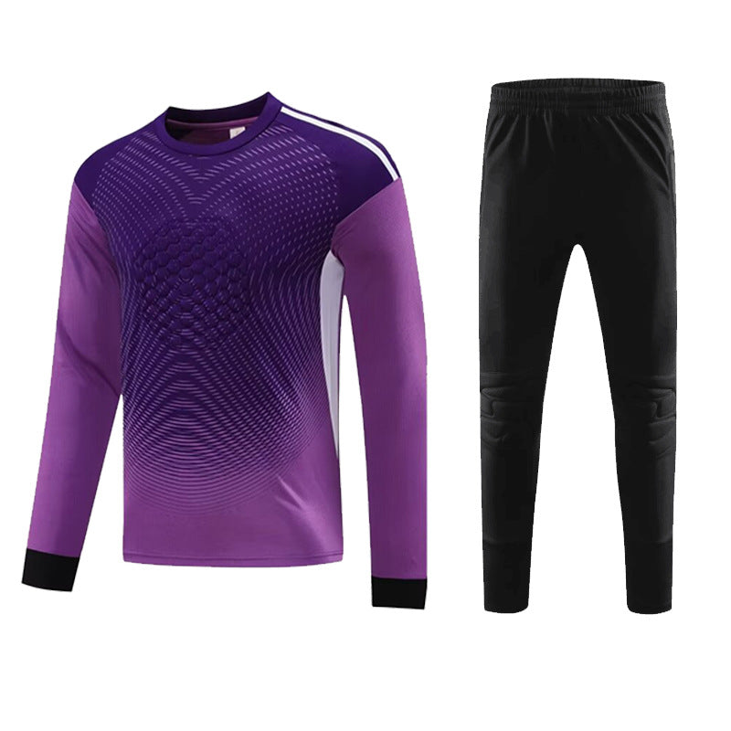 2025 football goalkeeper suit suit men's and women's competition dragon gate suit cross-border foreign trade children's competition breathable long sleeve summer