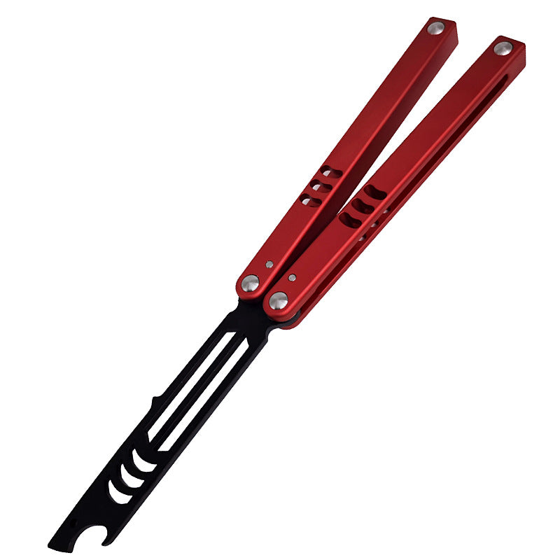 Factory Direct Sales Shark Butterfly Practice Knife Shaft Set Safety Version Fancy Training Knife Bottle Opener Unedged