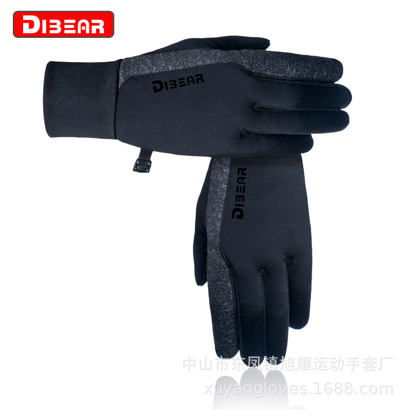 Dibear Wholesale Black Touchscreen Outdoor Cycling Gloves for Men and Women, Non-Slip and Windproof, Suitable for Mountain Biking
