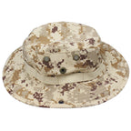 Camouflage Fisherman Hat Summer Hat with Windproof Rope Large Brim Sun Protection Hat Outdoor Hiking Fishing Sun Hat