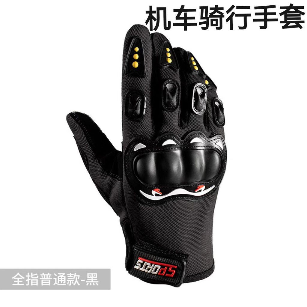 Motorcycle Riding Gloves for Men and Women, All-Season Motorcycle Off-Road Hard-Shell Anti-Fall and Anti-Slip Half-Finger Tactical Gloves