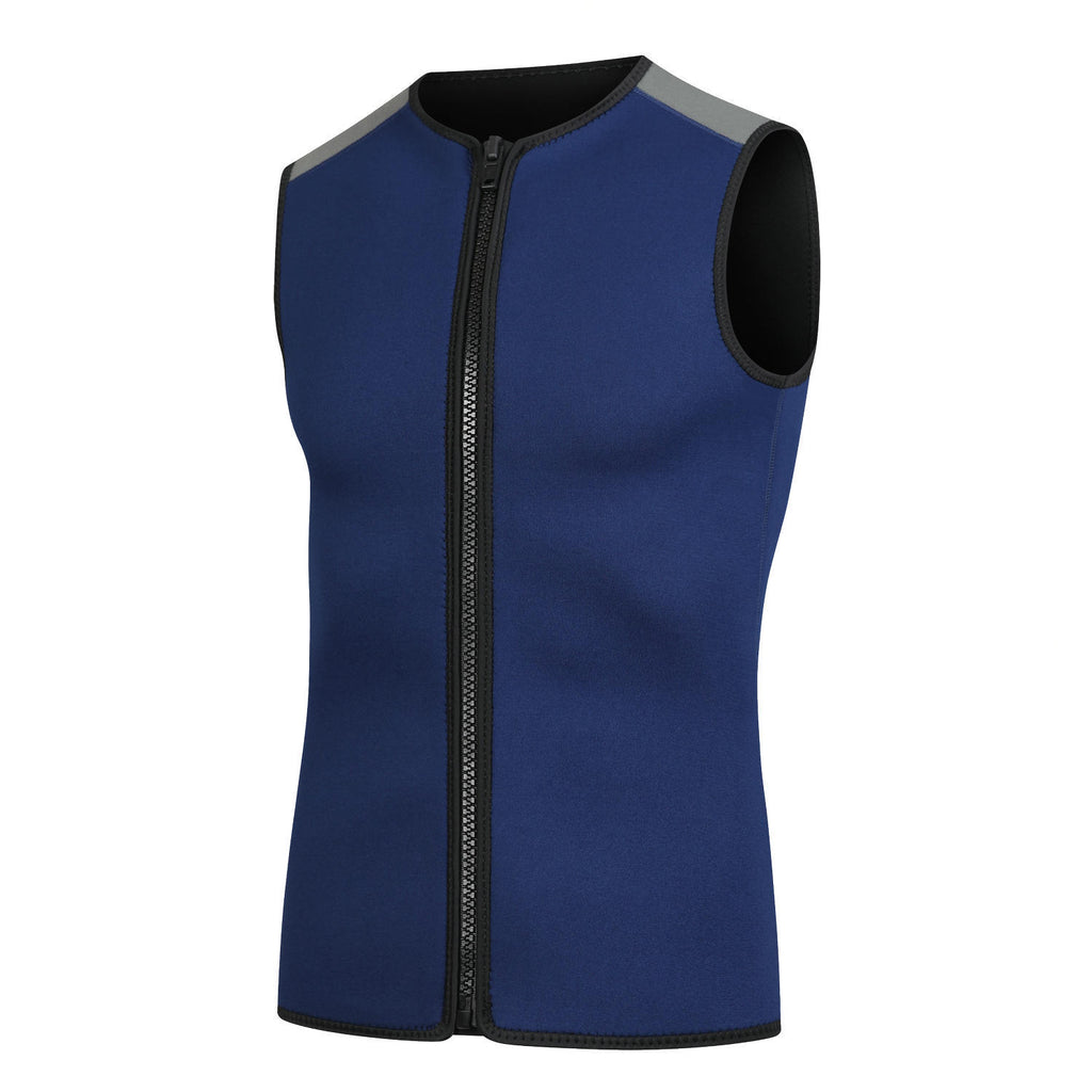 3mm Hooded Warm Diving Vest Sleeveless Surfer Wetsuit with Hood Split Vest Shorts Drifting Snorkeling