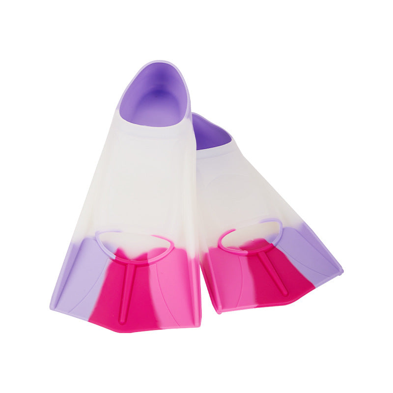 Swimming Fins for Men and Women Freestyle Breaststroke Silicone Short Fins for Adults and Kidsren Professional Lightweight Diving Training Feet