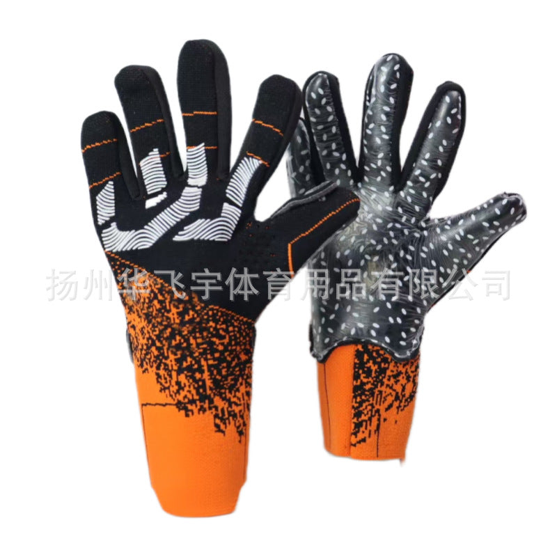 Ebay cross-border explosions high-end football gloves latex material non-slip wear-resistant training professional goalkeeper gloves breathable