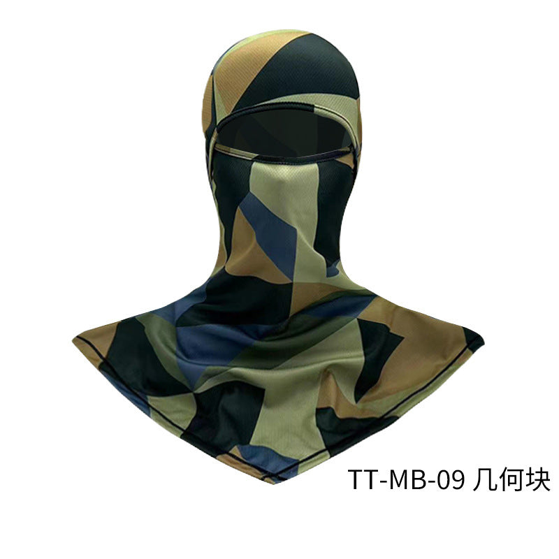 Summer Fishing Full Face Sun Protection Mask Outdoor Dustproof and Anti-Uv Hood Breathable Quick-Drying Sweat-Absorbent Cycling Hood