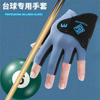 Five-Finger Billiard Gloves Breathable Wear-Resistant Single Non-Slip Half-Finger Lightweight Snooker Gloves for Unisex