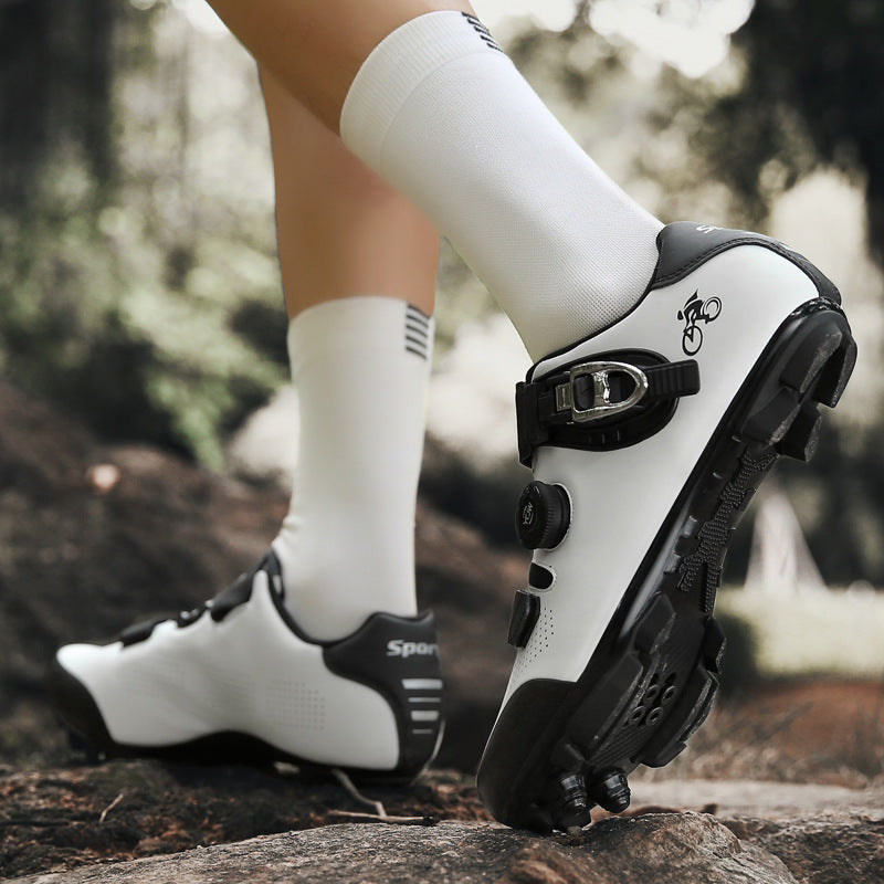Factory Direct Supply Cross-border plus size Riding Shoes Hard Sole Outdoor Mountain Bicycle Lock Shoes Breathable Road Bike Shoes