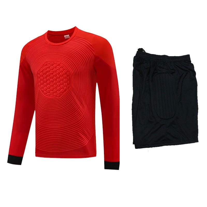 2025 Football Goalkeeper suit Long Sleeve Competition Training Team Uniform Breathable Children's Cross-border Foreign Trade Jersey Printable