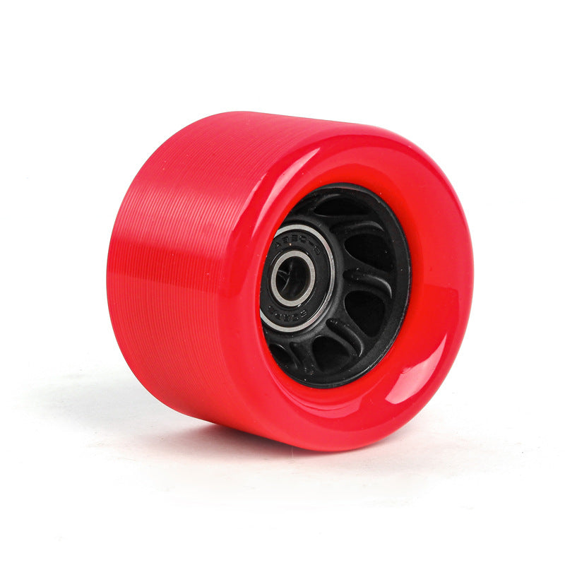 6242 double-row roller skates car wheel four-wheel skates high hardness speed pulley roller skates PU non-flash wheels