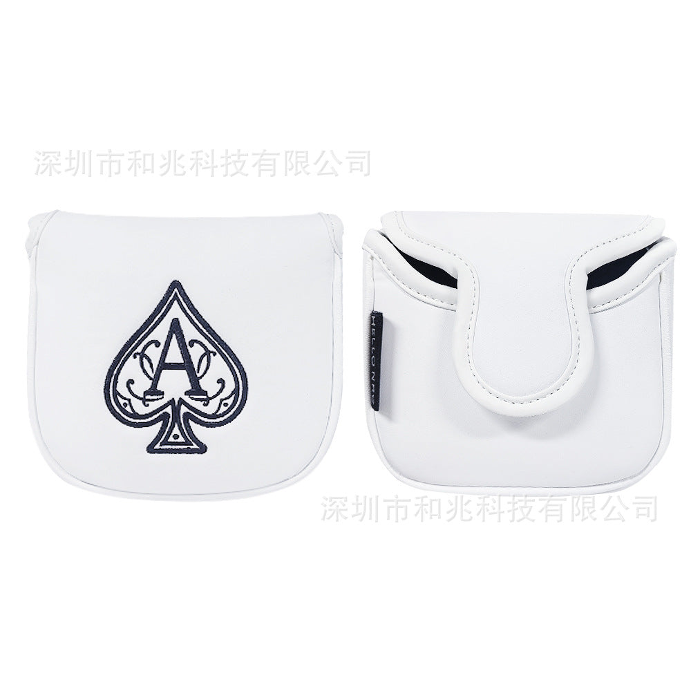 Golf club cover Square putter cover a variety of PU waterproof fabric inside thickened plush protective magnetic cap cover