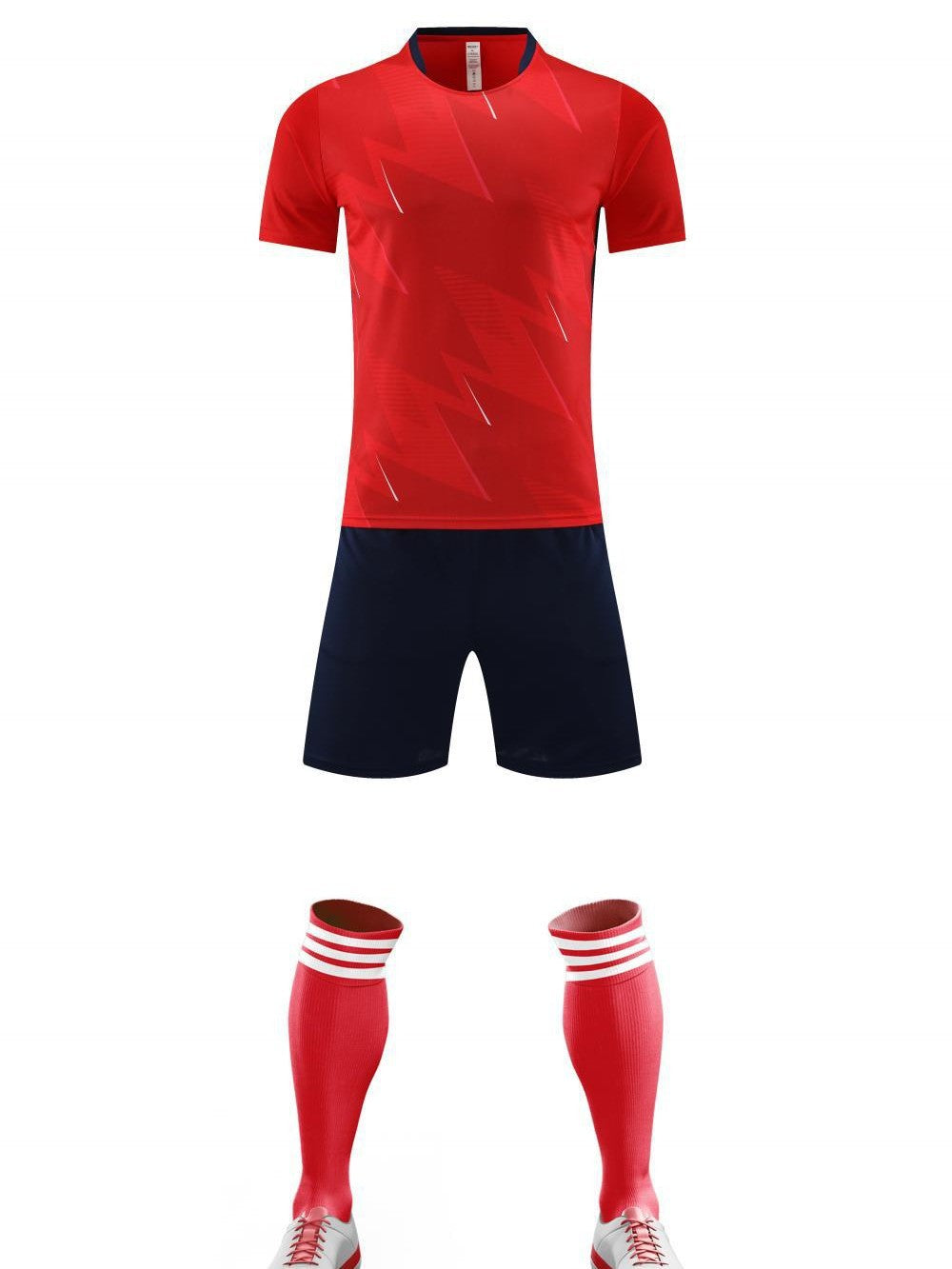 Football Uniform Suit Men's and Women's Game Team Uniform Adult Children's Sports Short-Sleeved Training Uniform Summer Breathable Football Jersey