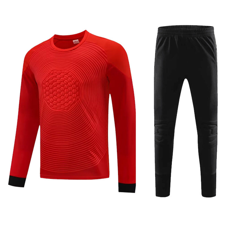 2025 Football Goalkeeper suit Long Sleeve Competition Training Team Uniform Breathable Children's Cross-border Foreign Trade Jersey Printable