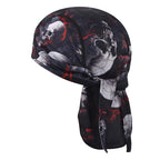 Cross-border Sports Running Headscarf Printed Skull Pirate Hat Baotou Hat Breathable Pullover Hat Lined Riding Cap