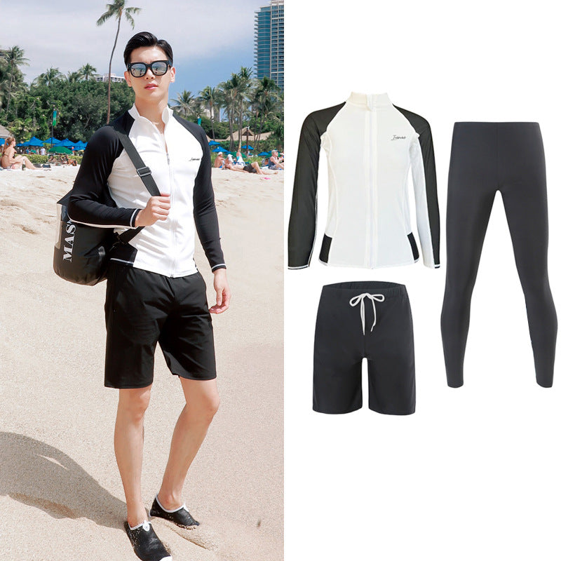 Sun Protection Quick-Drying Diving Suit Split Long-Sleeved Long Pants Swimwear Jellyfish Suit Couple Warm Men's Swimwear Women's Surfing Suit