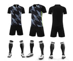 Football Uniform Suit Men's and Women's Game Team Uniform Adult Children's Sports Short-Sleeved Training Uniform Summer Breathable Football Jersey