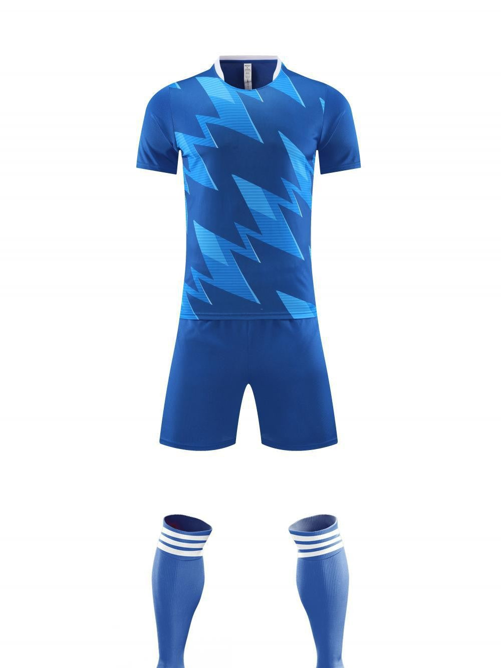 Football Uniform Suit Men's and Women's Game Team Uniform Adult Children's Sports Short-Sleeved Training Uniform Summer Breathable Football Jersey
