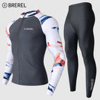 Sun Protection Swimsuit Men's Surfing Suit Split Quick-Drying Tight Jellyfish Suit Snorkeling Suit Wetsuit Full Body Long-Sleeved Trousers