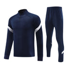 Autumn and Winter Velvet Half-Zip Pullover Long-Sleeved Training Clothing Set Kidsren's Football Appearance Clothing Running Sportswear Customization