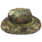 Camouflage Fisherman Hat Summer Hat with Windproof Rope Large Brim Sun Protection Hat Outdoor Hiking Fishing Sun Hat