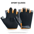 Cycling Gloves Fitness Half-Finger Spring and Summer Men's and Women's Mountain Bike Short-Finger Non-Slip Shock-Absorbing Breathable Quick-Drying
