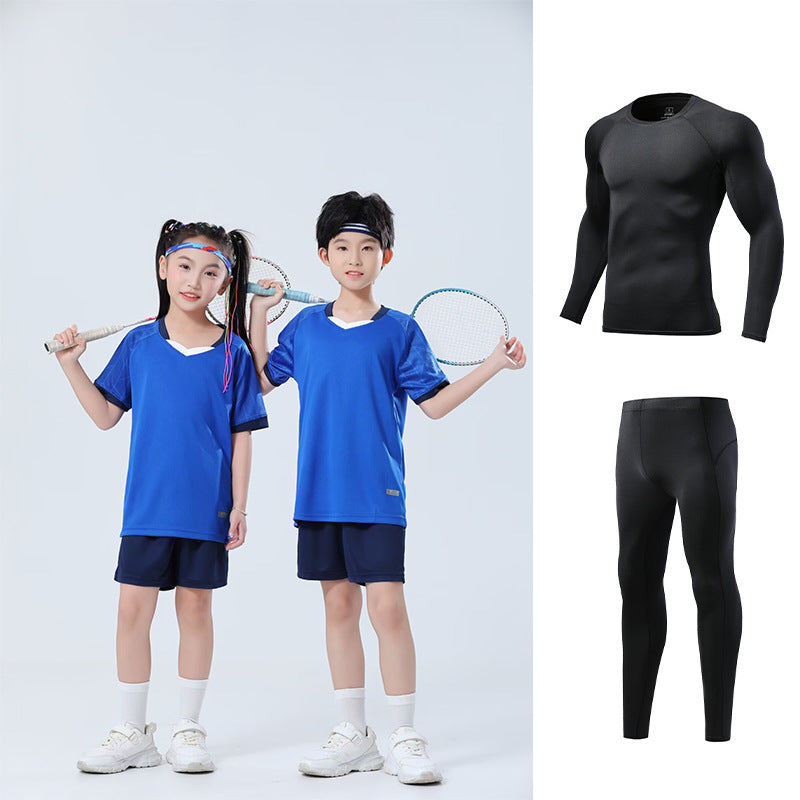 Football Uniform Set with Printed Numbers for Male and Female Students Badminton Training Uniforms Adult Game Team Uniforms Kindergarten Class Uniforms