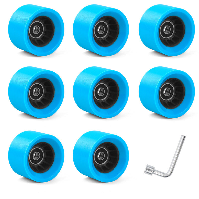 Double-row roller skates wear-resistant carpool four-wheel skates high hardness speed pulley roller skates skateboard universal Pu wheel