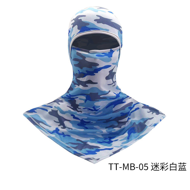 Summer Fishing Full Face Sun Protection Mask Outdoor Dustproof and Anti-Uv Hood Breathable Quick-Drying Sweat-Absorbent Cycling Hood