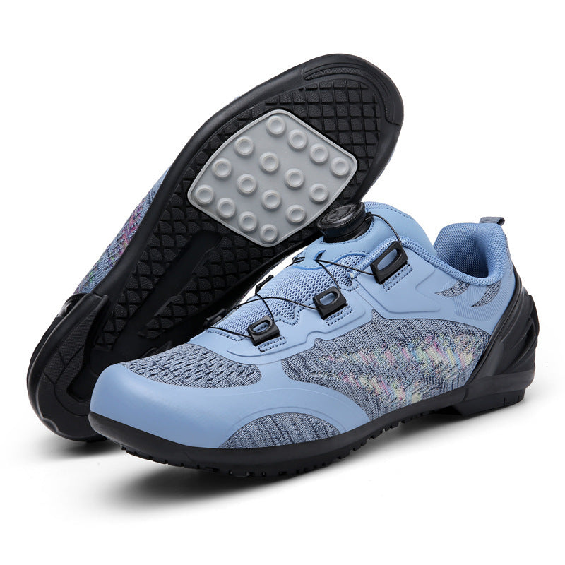 Cross-Border Foreign Trade Mesh Breathable Bicycle Shoes Cycling Shoes Men's and Women's Road Bike Lock Shoes Mountain Bike Shoes Wholesale